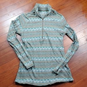 Woolrich patterned 1/4 zip pullover